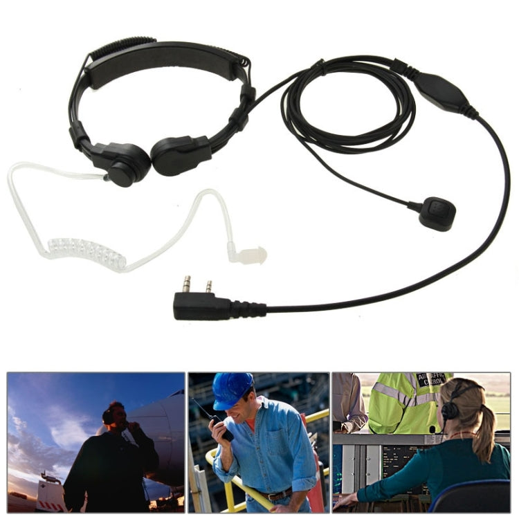 Controllo della gola Ricetrasmettitore Auricolare per walkie-talkie, spina da 3,5 mm + 2,5 mm Controllo della gola Ricetrasmettitore Auricolare per walkie-talkie, spina da 3,5 mm + 2,5 mm